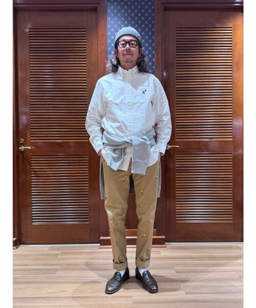 BROOKS BROTHERS(ブルックスブラザーズ)の「Brooks Brothers × PEANUTS スーピマコットン スヌーピーエンブロイダリー カジュアルシャツ Traditional Fit(シャツ/ブラウス・メンズ・ホワイト/ブルー・MEDIUM/SMALL)」の7枚目の写真