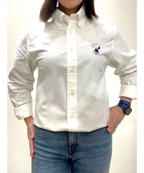BROOKS BROTHERS(ブルックスブラザーズ)の「Brooks Brothers × PEANUTS スーピマコットン スヌーピーエンブロイダリー カジュアルシャツ Traditional Fit(シャツ/ブラウス・メンズ・ホワイト/ブルー・MEDIUM/SMALL)」の9枚目の写真