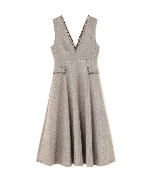 NATURAL BEAUTY BASIC（ナチュラルビューティーベーシック）の「◇ツイーディーフリンジジャンスカ（ジャンパースカート・レディース・ブラウン/ブラック・SMALL/MEDIUM/P/S）」の22枚目の写真