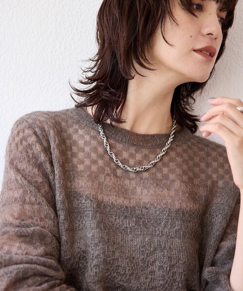 RIVE DROITE（リヴドロワ）の「【R.good（アールドットグッド）】編み込みチェーンネックレス（ネックレス・レディース・シルバー/ゴールド・FREE）」の13枚目の写真
