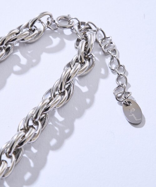 RIVE DROITE（リヴドロワ）の「【R.good（アールドットグッド）】編み込みチェーンネックレス（ネックレス・レディース・シルバー/ゴールド・FREE）」の10枚目の写真