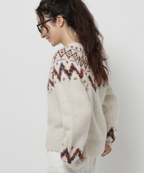 niko and（ニコアンド）の「アンゴラMIXノルディックプルオーバー