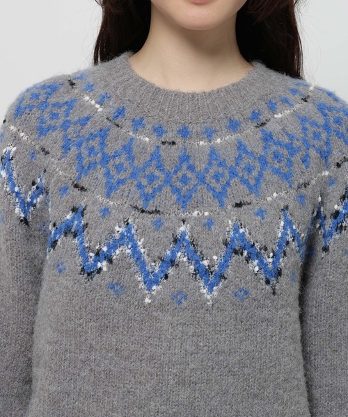 セール】アンゴラMIXノルディックプルオーバー（ニット/セーター