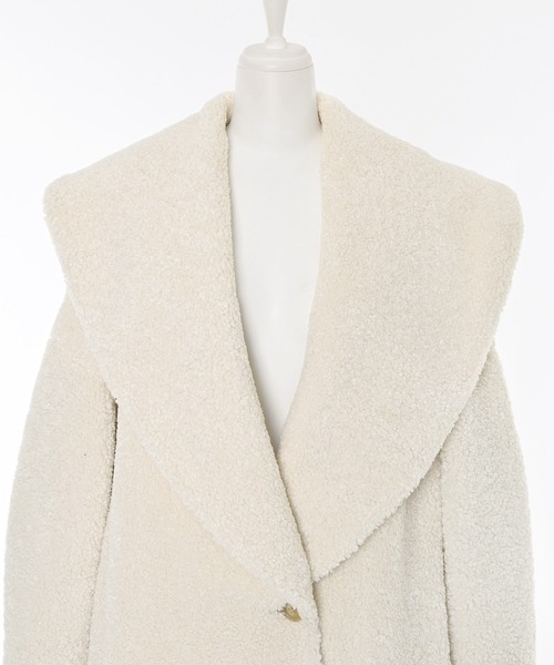 Narcissus（ナルシス）の「ボアコート/オーバーサイズ/もこもこ/秋冬（ムートンコート・レディース・ブラック/アイボリー・FREE）」の12枚目の写真