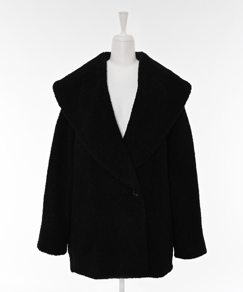 Narcissus（ナルシス）の「ボアコート/オーバーサイズ/もこもこ/秋冬（ムートンコート・レディース・ブラック/アイボリー・FREE）」の15枚目の写真