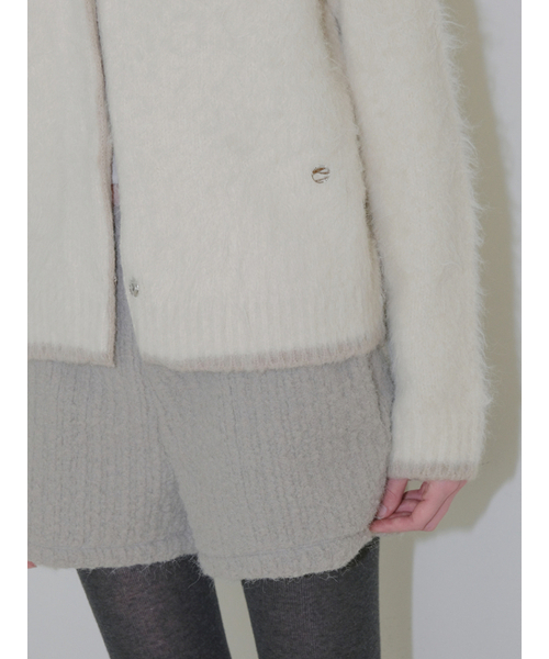 ETMON(エトモン)の「Hairy Yarn Knit Cardigan, Cream(カーディガン/ボレロ・レディース・その他・F)」の3枚目の写真