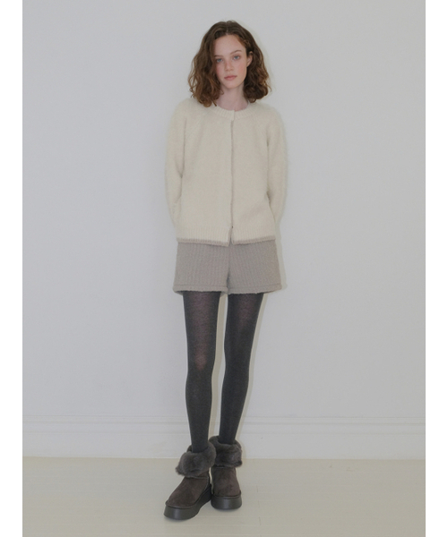 ETMON(エトモン)の「Hairy Yarn Knit Cardigan, Cream(カーディガン/ボレロ・レディース・その他・F)」の5枚目の写真