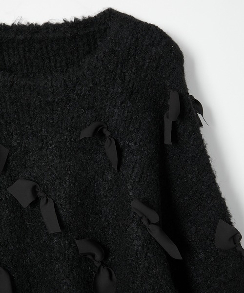 セール】ブークレ×ジョーゼットリボンニット（ニット/セーター