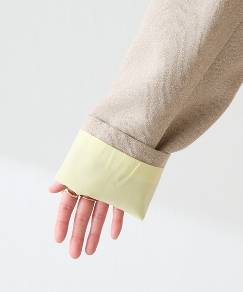 COLLAGE GALLARDAGALANTE（コラージュガリャルダガランテ）の「ツイードオーバージャケット/セットアップ可（テーラードジャケット・レディース・グレー/ベージュ・FREE）」の22枚目の写真