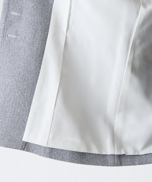 COLLAGE GALLARDAGALANTE（コラージュガリャルダガランテ）の「ツイードオーバージャケット/セットアップ可（テーラードジャケット・レディース・グレー/ベージュ・FREE）」の20枚目の写真