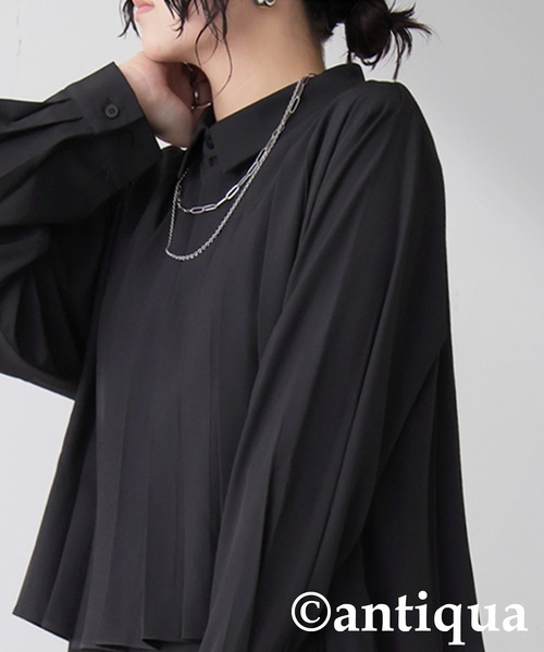 antiqua(アンティカ)の「プリーツワンピース(ワンピース・レディース・ブラック・ONESIZE)」の12枚目の写真