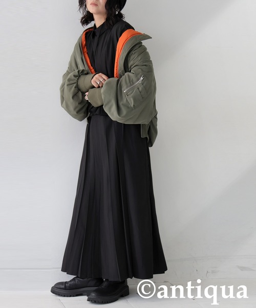 antiqua(アンティカ)の「プリーツワンピース(ワンピース・レディース・ブラック・ONESIZE)」の9枚目の写真