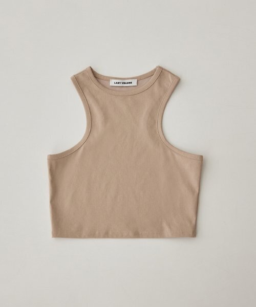 LADY VOLUME(レディーボリューム)の「HALTER SKINNY CROPPED TOP_BEIGE(Tシャツ/カットソー・レディース・その他・SMALL)」の1枚目の写真