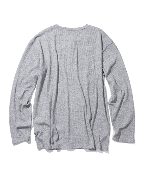 MASSNOUN(マスノウン)の「リブドヘンリーネックロングスリーブ MSILS003-GY(Tシャツ/カットソー・レディース・その他・MEDIUM/LARGE)」の2枚目の写真
