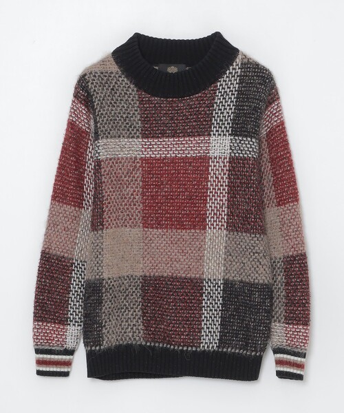 BLACK LABEL CRESTBRIDGE（ブラックレーベル・クレストブリッジ）の「【10th ANNIVERSARY】プレミアムクレストブリッジチェックニット（ニット/セーター・メンズ・レッド系その他2・XL/S/L/M）」の2枚目の写真