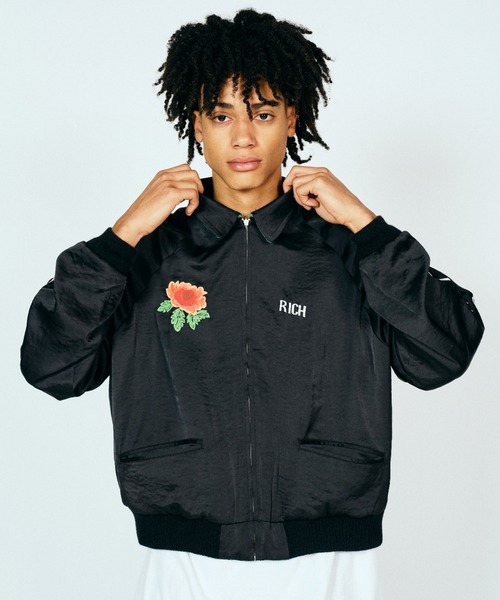 THRIFTY LOOK(スリフティールック)の「THRIFTY LOOK スリフティルック / GERMANY BLOUSON(スカジャン・メンズ・ブラック系1/ネイビー/ブラック・MEDIUM/LARGE)」の13枚目の写真