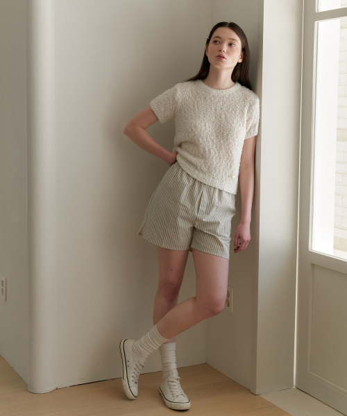 YUPPE（ヨッペ）の「STRIPE BANDING PANTS_IVORY（その他パンツ・レディース・その他・FREE）」の5枚目の写真