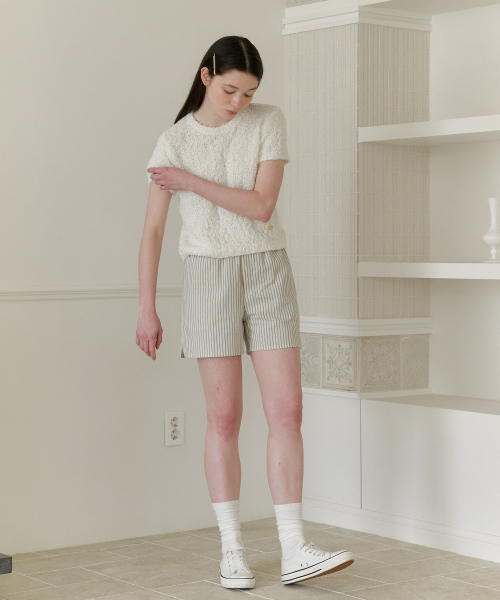 YUPPE（ヨッペ）の「STRIPE BANDING PANTS_IVORY（その他パンツ・レディース・その他・FREE）」の8枚目の写真
