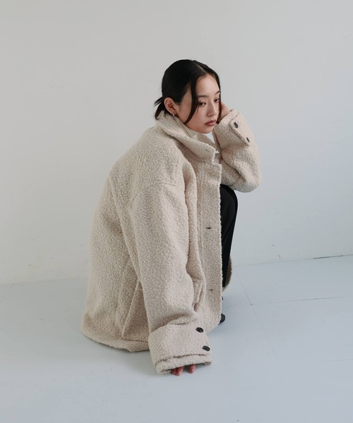 セール】ブークレスタンドカラーコート（テーラードジャケット