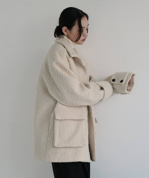 セール】ブークレスタンドカラーコート（テーラードジャケット