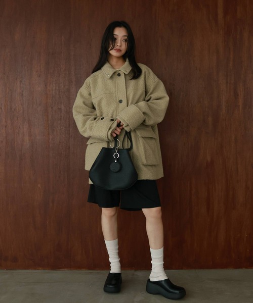 セール】ブークレスタンドカラーコート（テーラードジャケット