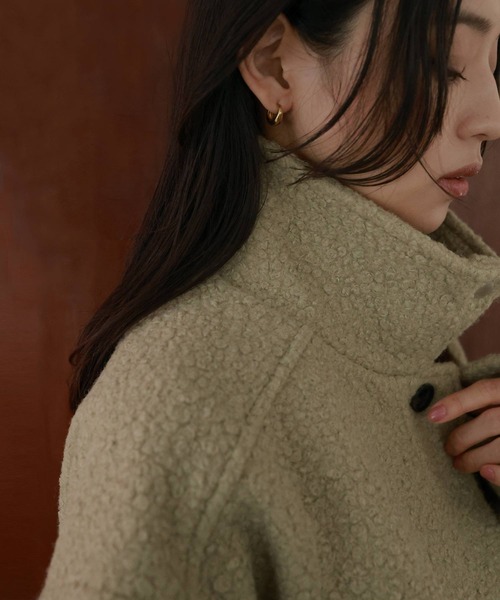 セール】ブークレスタンドカラーコート（テーラードジャケット