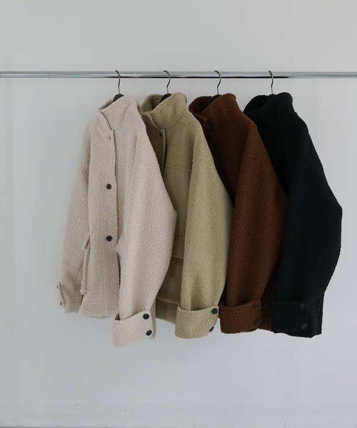 セール】ブークレスタンドカラーコート（テーラードジャケット