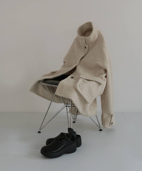 セール】ブークレスタンドカラーコート（テーラードジャケット