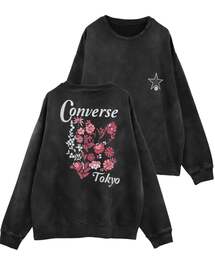 BACK FLOWER PRINT SWEAT