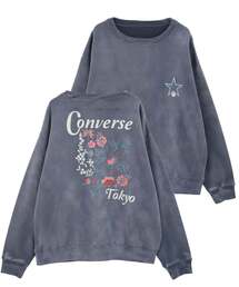 BACK FLOWER PRINT SWEAT