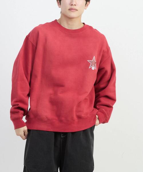 CONVERSE TOKYO（コンバーストウキョウ）の「BACK FLOWER PRINT SWEAT（スウェット・レディース・ブルー/レッド/スミクロ/パープル・SMALL/MEDIUM）」の10枚目の写真