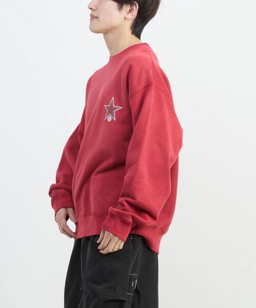 CONVERSE TOKYO（コンバーストウキョウ）の「BACK FLOWER PRINT SWEAT（スウェット・レディース・ブルー/レッド/スミクロ/パープル・SMALL/MEDIUM）」の21枚目の写真