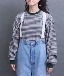 I am I in fact... | multi border long sleeve Tシャツ(Tシャツ/カットソー)