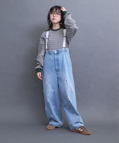 I am I in fact...（アイアムアイインファクト）の「multi border long sleeve Tシャツ（Tシャツ/カットソー・レディース・グレー/ブラウン/レッド・FREE）」の10枚目の写真