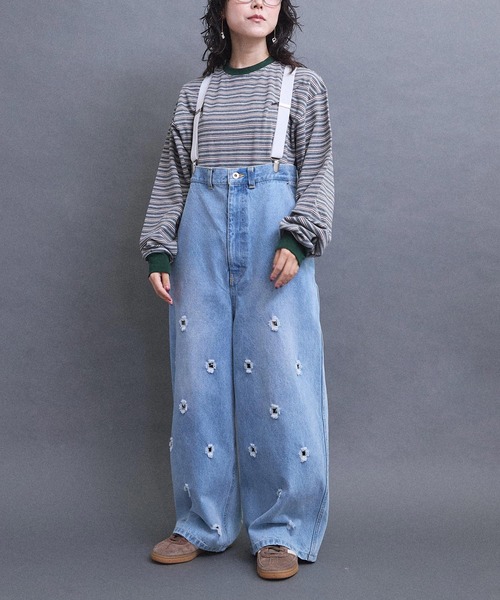 I am I in fact...（アイアムアイインファクト）の「multi border long sleeve Tシャツ（Tシャツ/カットソー・レディース・グレー/ブラウン/レッド・FREE）」の16枚目の写真