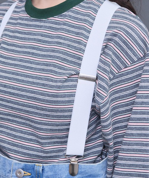 I am I in fact...（アイアムアイインファクト）の「multi border long sleeve Tシャツ（Tシャツ/カットソー・レディース・グレー/ブラウン/レッド・FREE）」の9枚目の写真