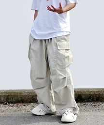 THE MILE（ザマイル）の「エムエルナイロンワイドバルーンストリングパンツ[ベージュ]（スウェットパンツ）」