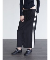 WHOLE PAPER（ホールペーパー）の「ツーラインロングスカート - ブラック（スカート）」