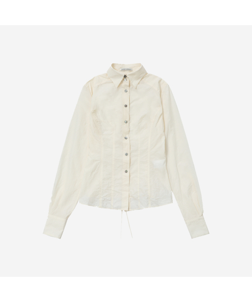 SEEN(シーン)の「NYLON STITCHED SHIRTS (Ivory)(シャツ/ブラウス・レディース・その他・SMALL/MEDIUM)」の2枚目の写真