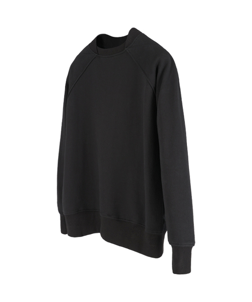 DGNAK(ディグナク)の「ラグランクロスネックスウェット(ブラック) PF1TS0101(スウェット・メンズ・ブラック・MEDIUM/LARGE)」の1枚目の写真