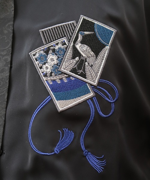 REZEN(リゼン)の「花札刺繍和袖シャツ(シャツ/ブラウス・メンズ・ローズ/ブルーパープル/レッドパープル・LARGE/MEDIUM)」の11枚目の写真