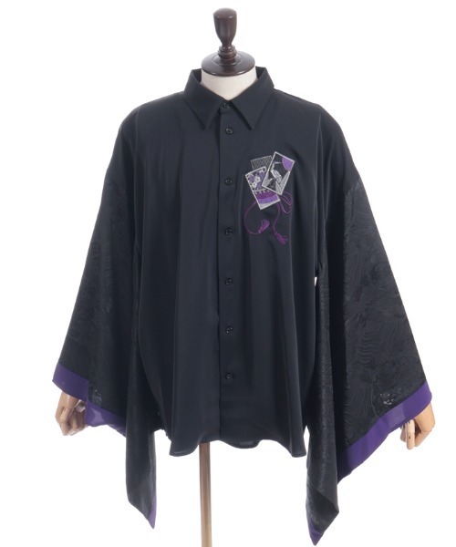 REZEN(リゼン)の「花札刺繍和袖シャツ(シャツ/ブラウス・メンズ・ローズ/ブルーパープル/レッドパープル・LARGE/MEDIUM)」の18枚目の写真