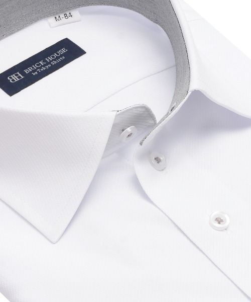 TOKYO SHIRTS(トウキョウシャツ)の「【吸水速乾】【COFREX】形態安定ノンアイロン ワイド 長袖ビジネスワイシャツ(ビジネスシャツ・メンズ・ホワイト・首回り39cm-裄丈80cm/首回り39cm-裄丈84cm/首回り41cm-裄丈82cm/首回り41cm-裄丈86cm/首回り42cm-裄丈82cm/首回り42cm-裄丈86cm/首回り43cm-裄丈82cm/首回り43cm-裄丈86cm/首回り37cm-裄丈80cm/首回り37cm-裄丈84cm)」の2枚目の写真