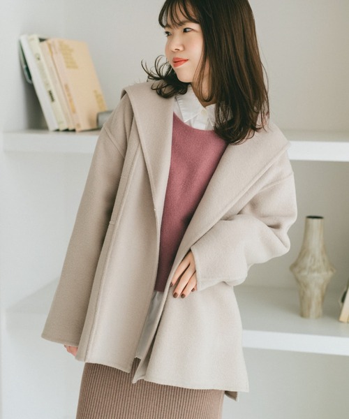 COHINA（コヒナ）の「ウールリバーミドルコート 【低身長・小柄女性