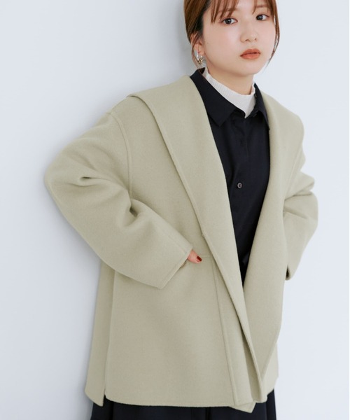 COHINA（コヒナ）の「ウールリバーミドルコート 【低身長・小柄女性