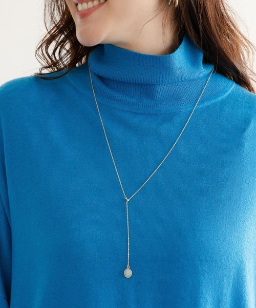 Elura(エルーラ)の「天然石ラリエットネックレス/632992(ネックレス・レディース・ピンク/グリーン系その他7/ブラウン/ブラック・FREE)」の4枚目の写真