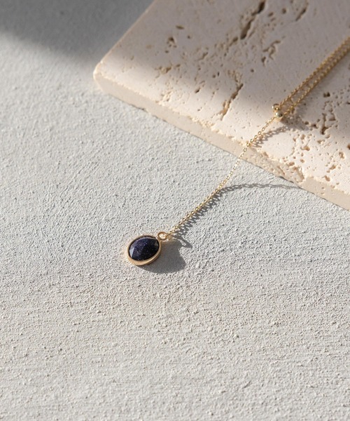 Elura(エルーラ)の「天然石ラリエットネックレス/632992(ネックレス・レディース・ピンク/グリーン系その他7/ブラウン/ブラック・FREE)」の2枚目の写真