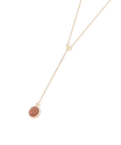 Elura(エルーラ)の「天然石ラリエットネックレス/632992(ネックレス・レディース・ピンク/グリーン系その他7/ブラウン/ブラック・FREE)」の7枚目の写真