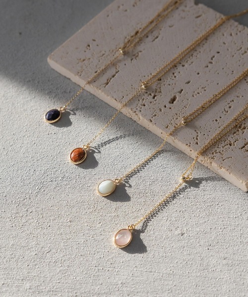 Elura(エルーラ)の「天然石ラリエットネックレス/632992(ネックレス・レディース・ピンク/グリーン系その他7/ブラウン/ブラック・FREE)」の14枚目の写真