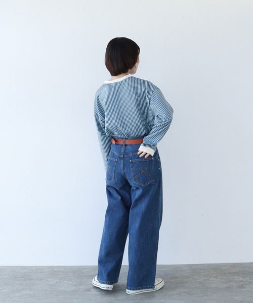 PAR ICI（パーリッシィ）の「ギンガムジャガード ゆるっとカーディガン（カーディガン/ボレロ・レディース・ブラウン/ブラック/ネイビー/ブルー/ピンク系その他・FREE）」の14枚目の写真